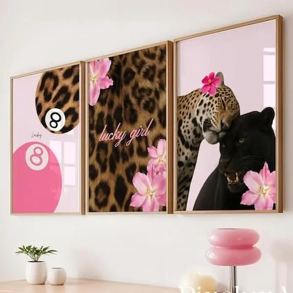 pink leopard poster - TikTok Shop