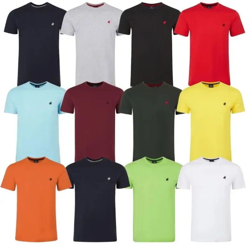(5-Pack) Men's 100% Cotton Short Sleeve Crew Neck T-Shirts Classic Fit