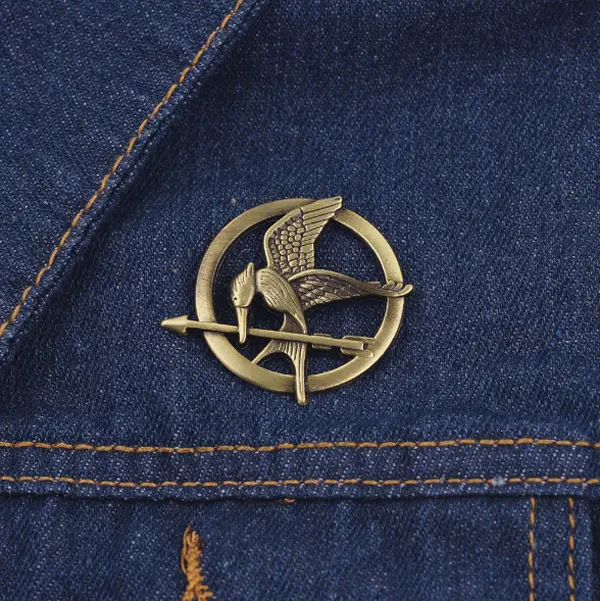 Hunger Games Mockingjay Pin | Metal Brooch Badge | Movie Costume Jewelry Accessory
