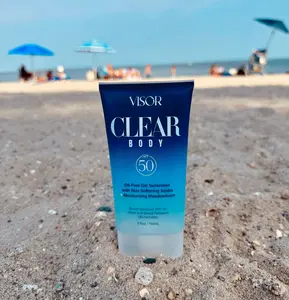 Visor Clear Body Gel SPF 50 | Oil-Free, Fast-Absorbing Sunscreen for All Skin Tones