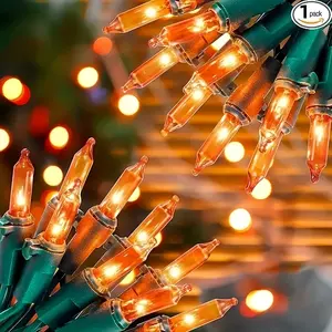 100 LED Halloween Mini String Lights, Orange, Orange and Purple Mix and Match Decorative Lights, Battery Operated, Perfect for Haunted House Parties, Holiday Windows and Indoor Ambiance Decoration Candle Magical