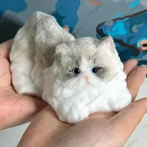 Big Kitty Taba Squishy Lying Cat Fidget Toy Animal Squeeze Toy ASMR Stress Relief Novelty Toy For Children Christmas Party Gift