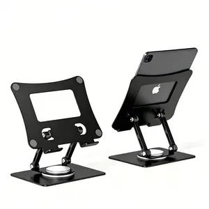 Adjustable Phone & Tablet Stand, Foldable Metal Desk Holder for iPad iPhone Samsung