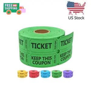 500 Raffle Tickets Double Roll, Raffle Tickets Roll with Name and Phone Number