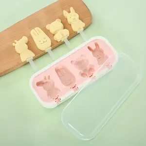 Cartoon Cute Popsicle Mold, Ice Molds, Freezer Frost Ice Mold, Reusable Ice Cream Molds, Beach Accessories, Summer Kitchen Gadgets, Kitchen Stuff, Kitchen Accessories, Home Kitchen Items