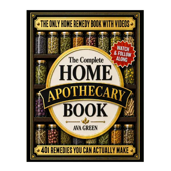 The Complete Home Apothecary Book (Ava Green English Regular Edition): 401 Easy Step-by-Step Herbal Remedies, Powerful Blends Including Devil's Claw, Lifetime Access to Video Library, Relieve Pain, Boost Immunity, Restore Balance Paperback - Feb 6, 2025,,