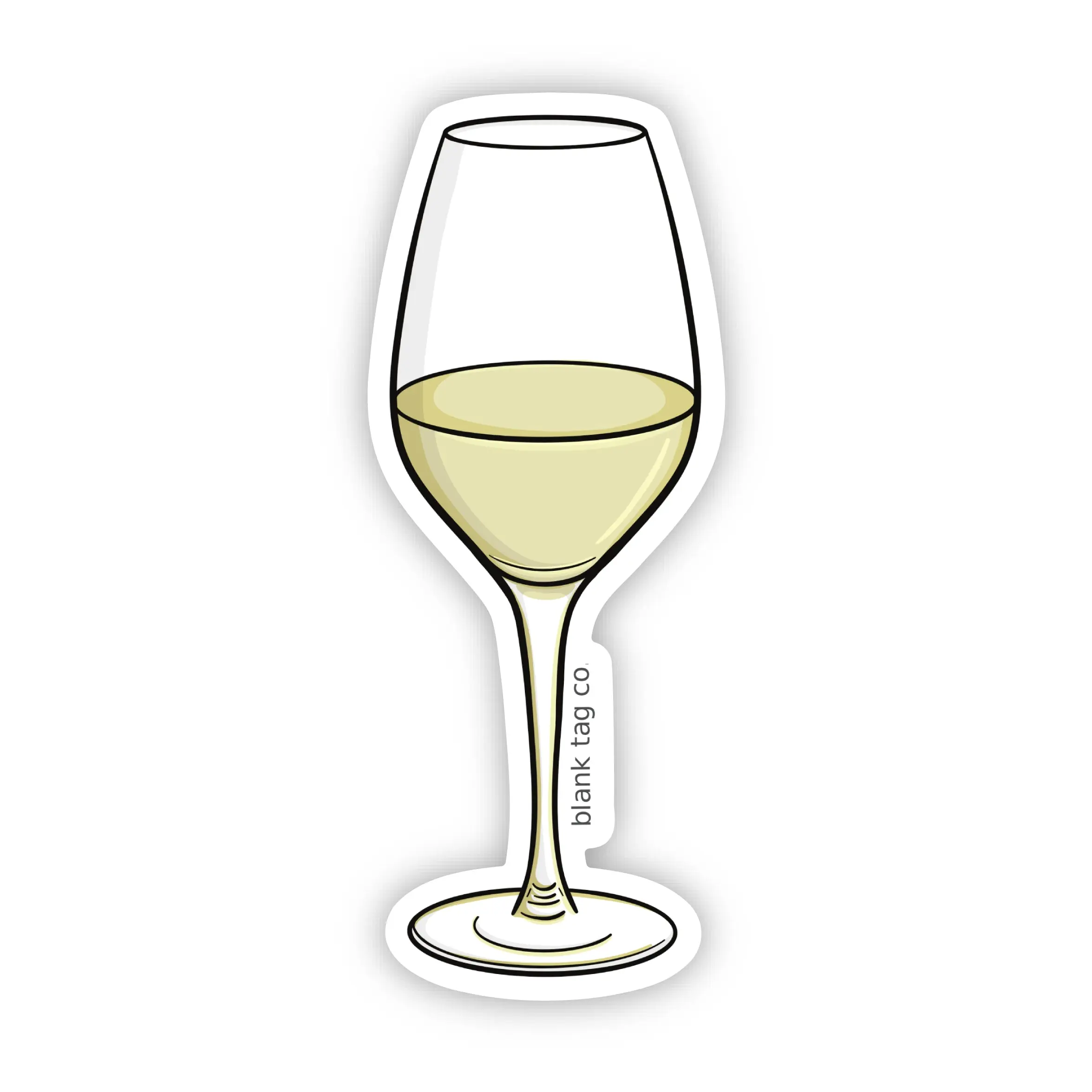 Blank Tag Co.® Waterproof Sticker - White Wine