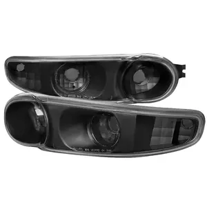 2000-2006 GMC Sierra/Yukon/Yukon XL Denali Bumper Lights (Matte Black Housing/Clear Lens)