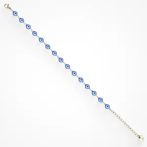 EVRY JEWELS Gold or Silver Plated Women's Hypoallergenic Nazar Anklet