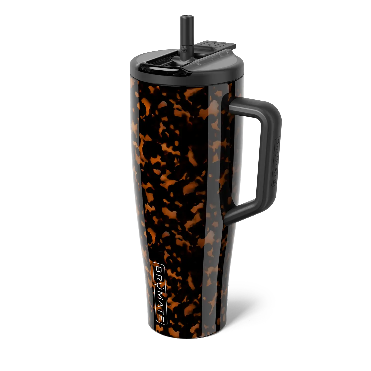 BrüMate Era Flip Covered Flip-Down Straw Tumbler with Handle | 40oz, 30oz, 20oz Sizes | 100% Leakproof Insulated Tumbler | Keeps Ice 24+ Hours | Cup Holder Friendly Base