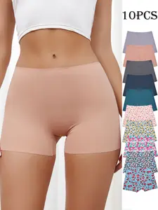 Women's High-Waisted Seamless Underwear Set, Seamless Panties, Breathable Comfort Design, Ideal for Daily Wear & Layering, Soft Fabric