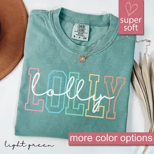 Comfort Colors® Lolly Shirt, Lolly T-Shirt, Lolly Tee, Cute Lolly Shirt, Gift for Lolly, Grandma Gift, Grandmother Shirt, Grandma Mimi Gigi