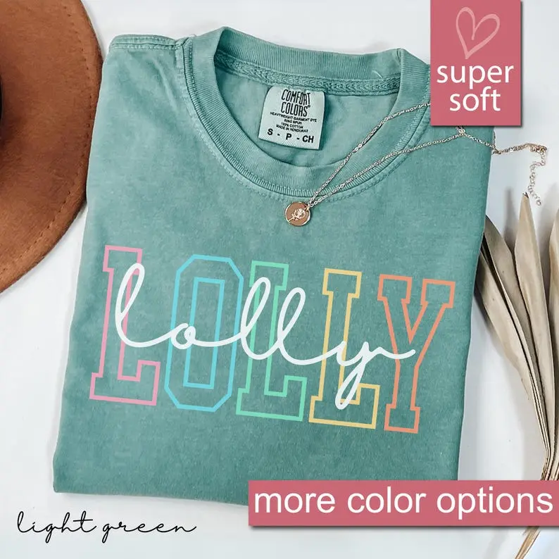 Comfort Colors® Lolly Shirt, Lolly T-Shirt, Lolly Tee, Cute Lolly Shirt, Gift for Lolly, Grandma Gift, Grandmother Shirt, Grandma Mimi Gigi