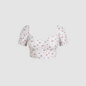 Cider V-neck Floral Bikini Top Curve & Plus