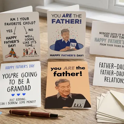 (5 x 7 inch)Funny Father's Day Card, Nursing Home Humor, Sibling Rivalry Card for Dad, Handmade Funny Card for Dad