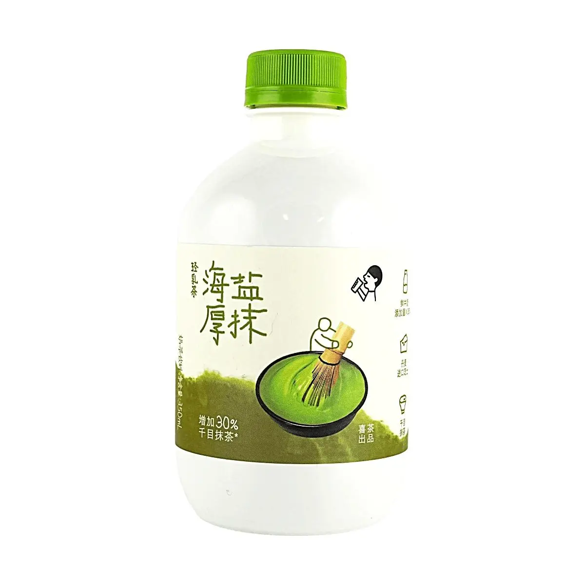 HEYTEA Sea Salt Thick Cream Matcha Milk Tea 350ml - Premium High Mountain Matcha Powder, Fresh Tea Aroma, Not Greasy, Popular New Drink