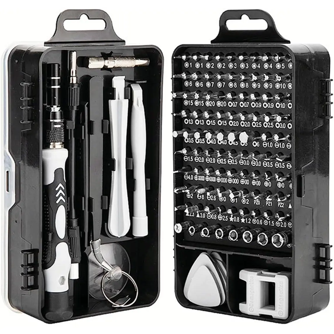 Sinyiol 115-in-1 Multifunctional Magnetic Screwdriver Tools Kit - Switchable Shape, Torx Bits, Bit Clip, Adjustable Rod, Anti-Slip Grip, Flexible Shaft for Phone, Laptop (Indoor Recreation Equipment), Multifunctional Screwdriver