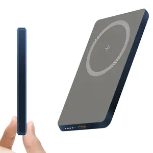 Magnetic Power Bank, 5000mAh Magnetic Power Bank with Type-C Port, 20W PD Fast Charging Wireless Portable Charger for iPhone 15/14/13/12/Pro Max, Wireless Battery Pack, Chargeable