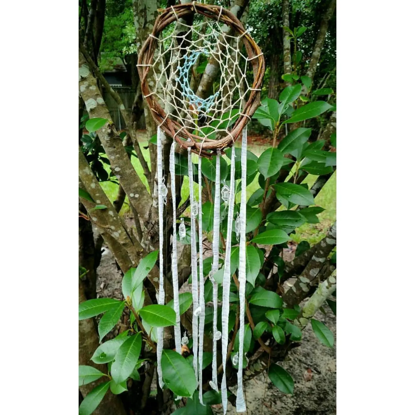 "Sweet Dreams" - Handmade Crystal Dreamcatcher