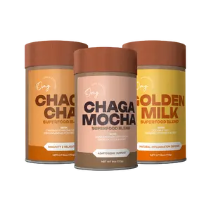 3-Pack Retail Bundle: Organic Chaga Chai (Tea), Organic Chaga Mocha, & Organic Golden Milk Dietary Powder for Immunity & Cholesterol Management - Healthcare & Wellness