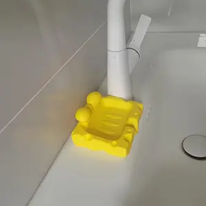 3D Printed Cheese-Shaped Soap Dish with Bow Decoration | Cute Style, Easy to Clean, Plastic Material