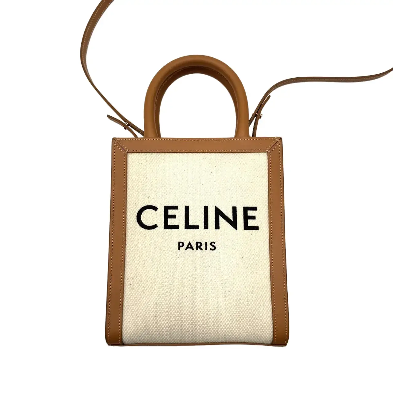 Pre-owned Celine Canvas Tote Bags CALUXB Mini Vertical Cabas Tote