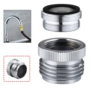 Faucet Adapter with Aerator, Faucet Adapter to Garden Hose Attachment for Sink Faucet to Garden Hose Adapter 3/4" GHT Thread Polished Chrome, Hose&Garden Watering Tools