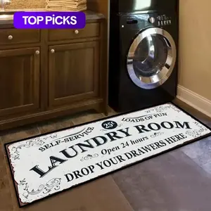 Kitchen Laundry Room Absorbent Non-Slip Algae Mud Mat, Water Absorbing Foot Pad, Home Simple Durable Washable Rug, Home Decor Rugs #GLOBAL PICKS