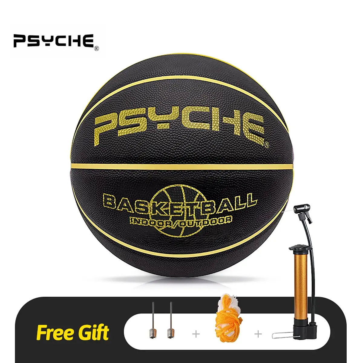 PSYCHE Basketball 29.5" 28.5" 27.5" 22.5" Original Classic Rubber Indoor Outdoor Sports Ball,Christmas Gift