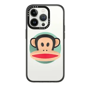 Paul frank Compact iPhone 12 13 14 15 16 Pro Max Case CaseDesign [2X Military Grade Drop Protection/Slim/Lightweight] Clear Black A003 Shockproof Protective Cover