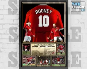 Man United Legend Wayne Rooney Football Poster