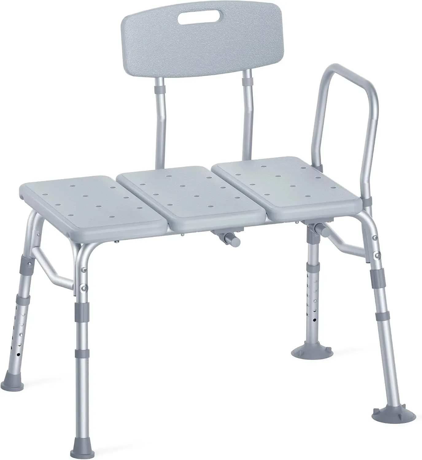 Tub Transfer Bench with Backrest for Bathtub, Height Adjustable