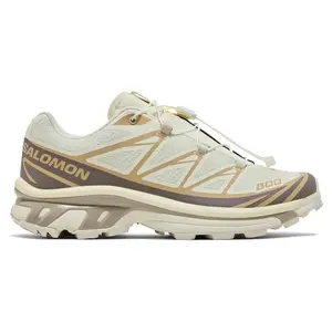 SALOMON XT-6 Vanilla Ice Iron Etherea Unisex Mesh Chunky Sole Lace-Up Sneakers - Authentic Outdoor Trail Running Shoes, Fashionable Everyday Casual Trainers, Fashionable Running Shoes