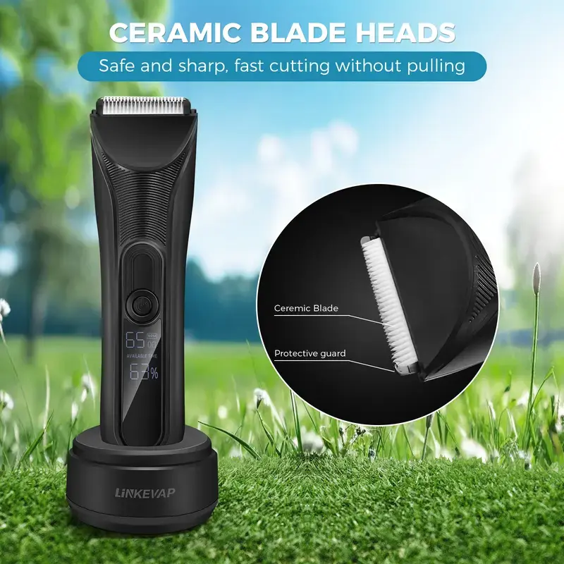 LINKEVAP Cordless Waterproof Men’s Hair Trimmer – Body & Groin Grooming Tool, Perfect for Everyday Use & Gifts，Summervibes