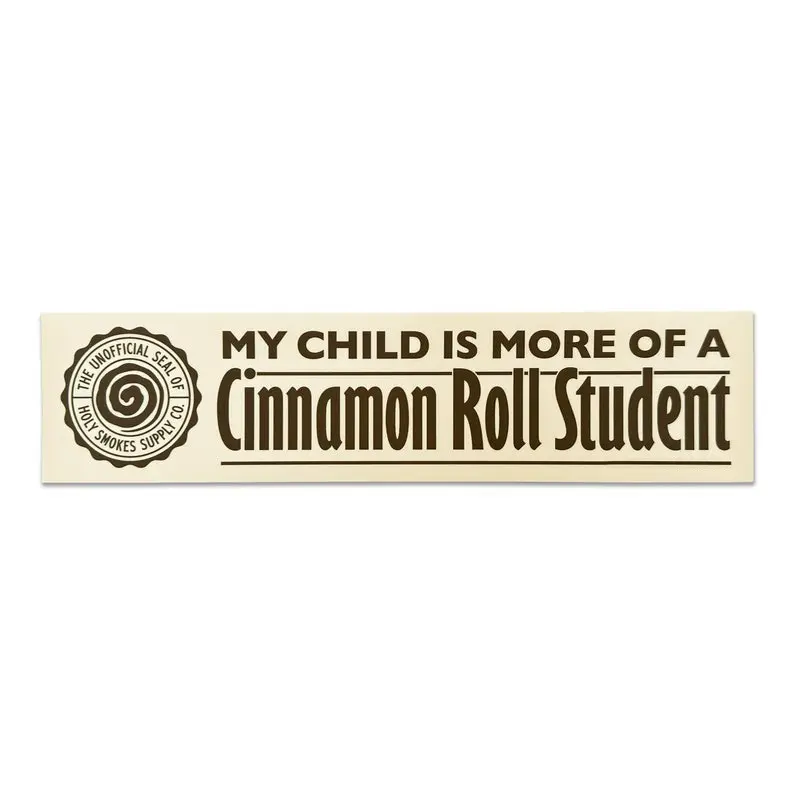 Cinnamon Roll Student Bumper Sticker
