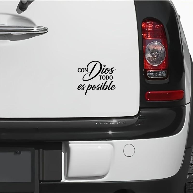Con Dios Todo Es Posible Spanish Inspirational Faith Decal Cute Durable Vinyl Sticker | Perfect for Cars Windows Bumpers Trucks Motorcycles, Water Bottles, Laptops & Smooth Surfaces | Religious Motivational Decor, Multiple Colors Available, Long-Lasting
