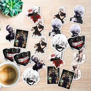 Stickers Pack 20 Pcs Tokyo Laptop Bottle Ghoul Colorful Guitar Vinyl Kaneki Waterproof Anime Bike Water Bumper Car Skateboard Luggage Aesthetic