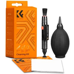 4-in-1 Camera Cleaning Kit with Lens Brush Pen, Rocket Air Blower, Microfiber Cleaning Cloth, Lens Cleaner Kit For DSLR Cameras Cleaning Tool Accessories