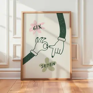 67 Six Seven Print Gen Alpha Slang, Funny Meme Prints (poster ) [NO FRAMED]