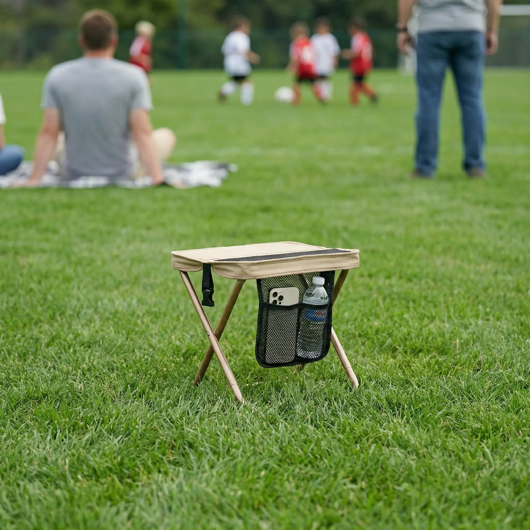 Portable Folding Stool for Theme Park Line Survival Gear Heavy