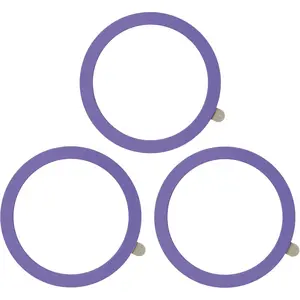 Universal Metal Ring Sticker for  Charger Compatible with //Android All Cellphones,  Mount/Phone Holder Conversion Accessories, 3 count, Light Purple