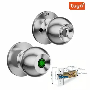 RYNX with Tuya Biometric Fingerprint Smart Door Lock Electronic Lock Keyless Security Door Entry Home House Apartment Indoor