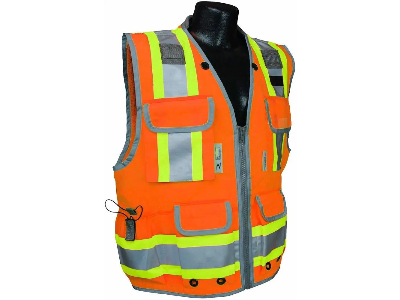 Radians 292-SV55-2ZOD-2X Class 2 Heavy Duty Two Tone Engineer Safety Vest, Orange - 2X