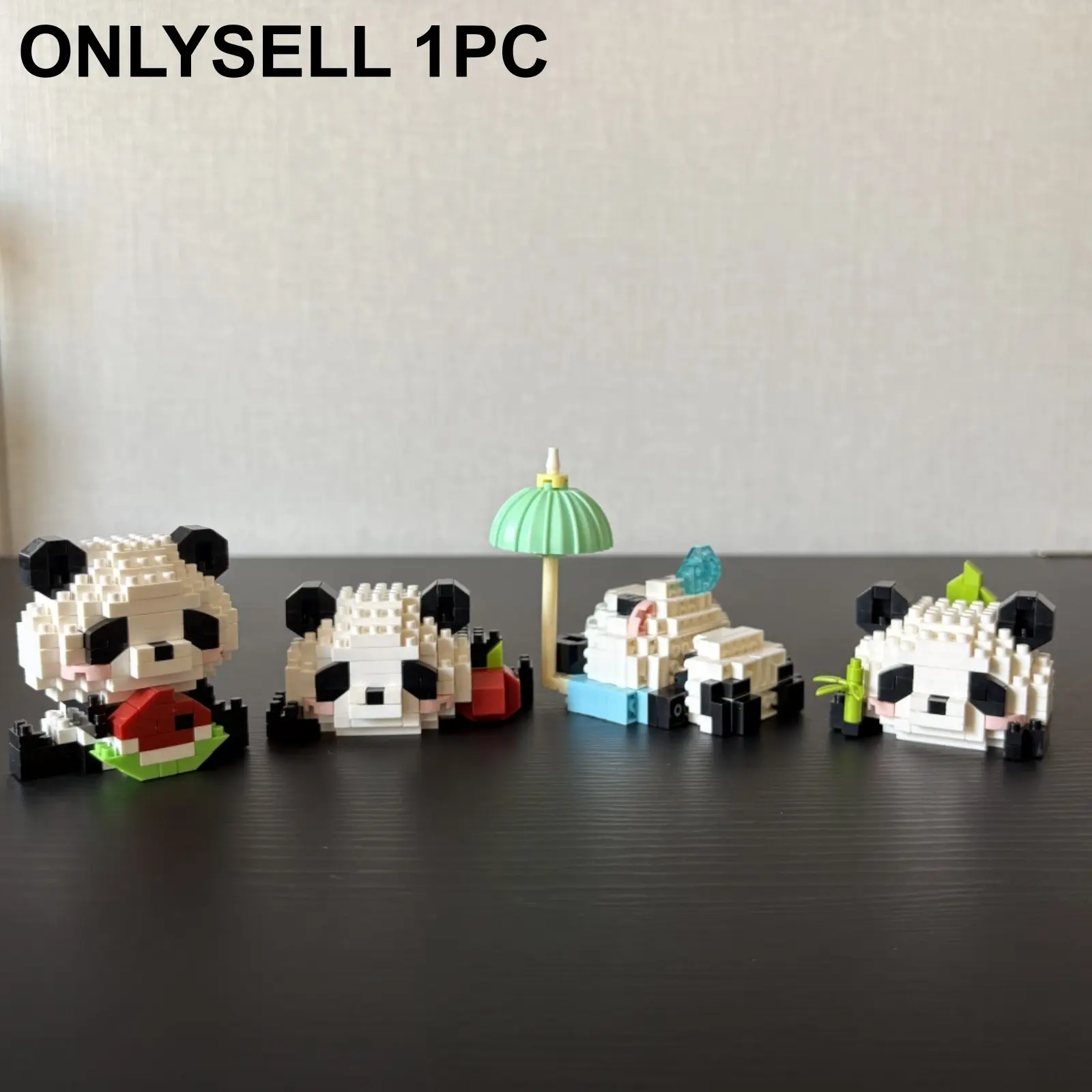 Panda Micro-Particle Assembly Model Toy Box, Desktop Decoration, Birthday Gift, Educational Puzzle Toy, Panda Series Model