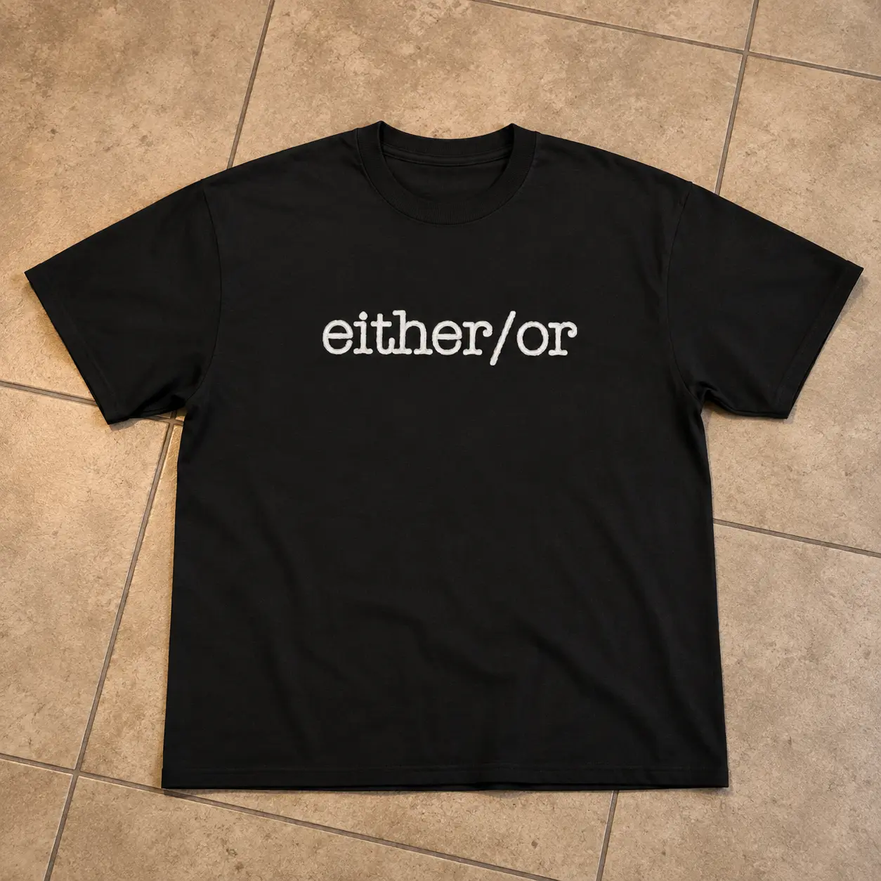 either/or T-Shirt | Elliott Smith T-shirt Minimal Typography Tee, Literary Quote Shirt, Music, Niche, buy if u awesome