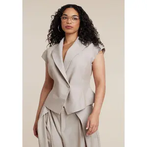 ELOQUII Women's Plus Size Short Sleeve Hourglass Blazer