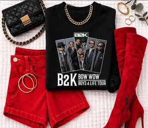 B2K Boys4Life Tour Shirt 2026 – Bow Wow Concert Tee, Y2K Hip Hop Vintage Fan Apparel