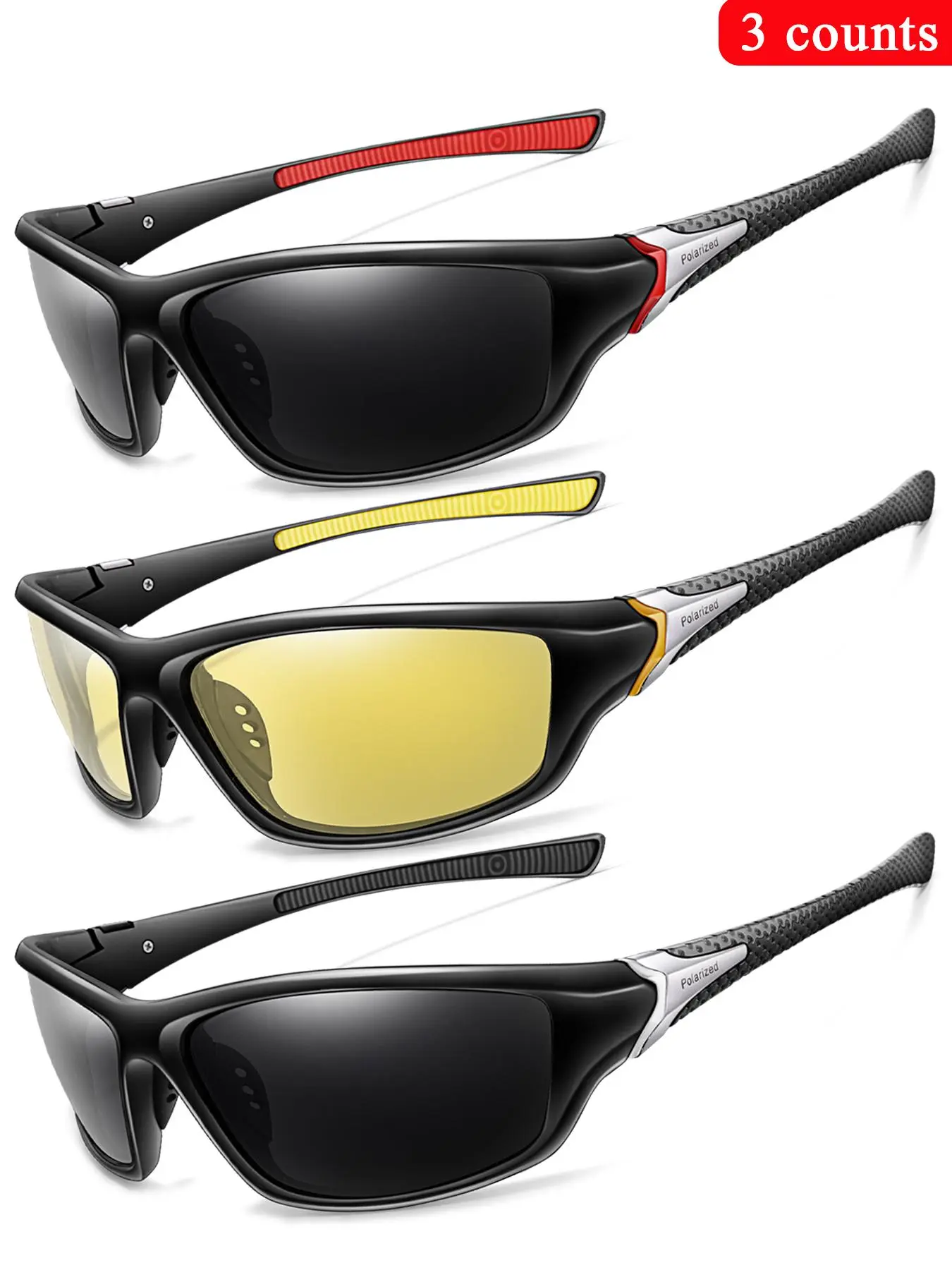 Unisex's Colorblock Cycling Sunglasses, Outdoor Sports Sunglasses, Sports Eyewear for Cycling, Running, Hiking, Baseball, Golf, Travel, Shopping