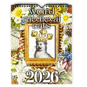 2026 Ugly Medieval Cat Calendar - Funny Themed Wall Planner - Decorative Calendar for Home, Office & Dorm, Great Conversation Starter