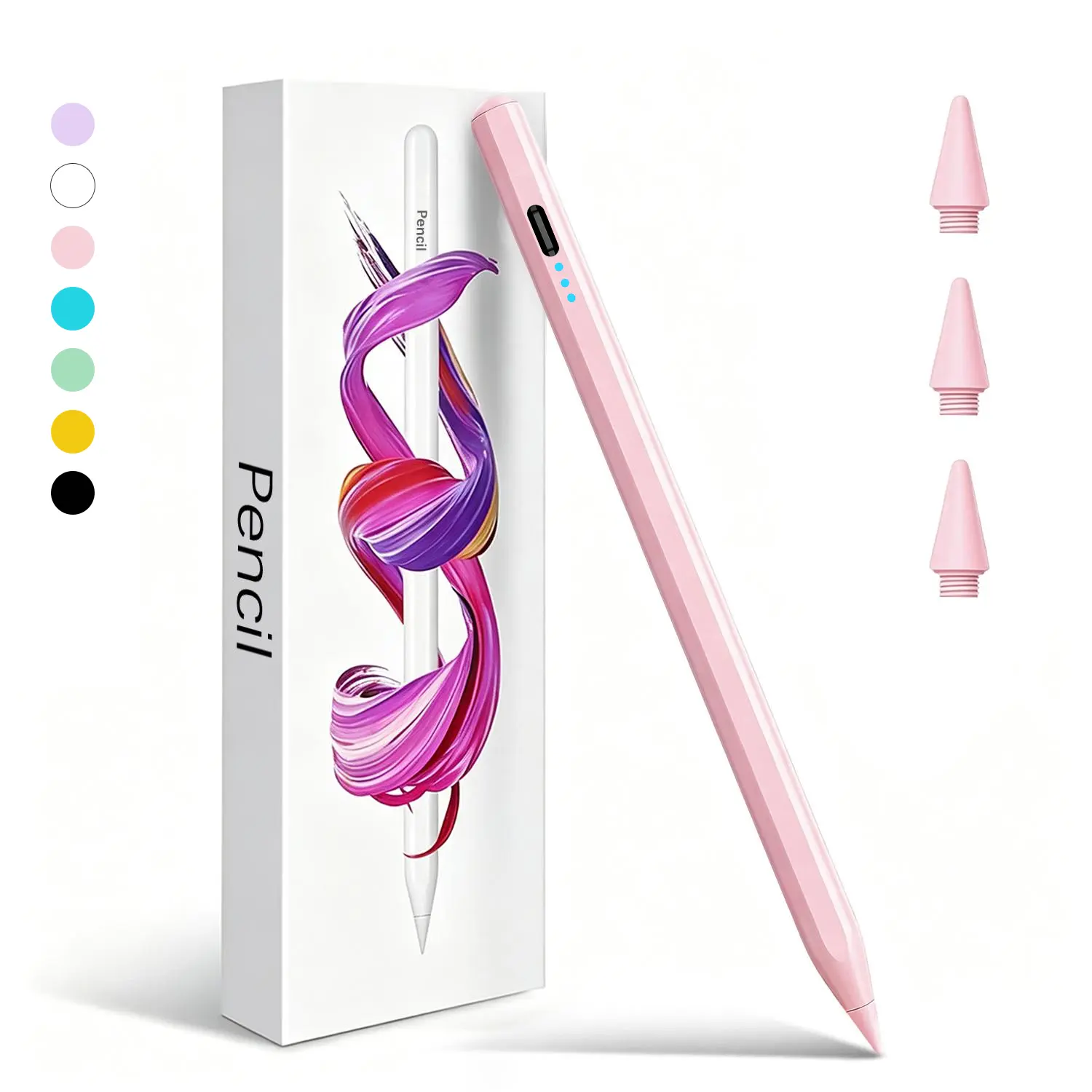 Stylus Pen for iPad, Compatible with Apple iPad 2018-2025,Fast Charging, Palm Rejection & Tilt Sensitivity for Drawingand Writing, Fits iPad Pro 11"/13"/M4, Air 11"/13" M3/M2, Mini7/6/5, A16/11th-6th Gen